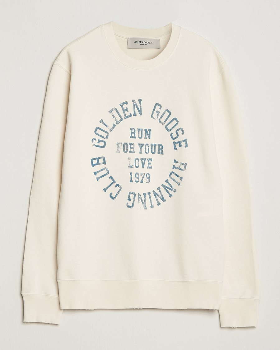 Homme | Pulls Et Tricots | Golden Goose | Deluxe Brand Running Club Sweatshirt Heritage White