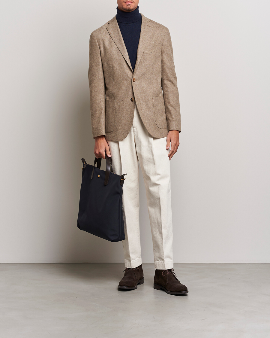 Homme | Blazers | Boglioli | K Jacket Washed Flannel Blazer Beige