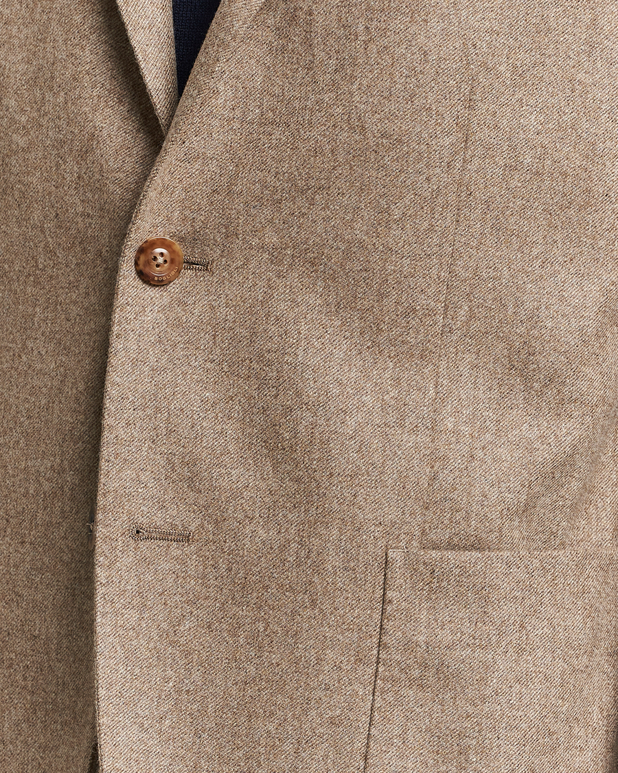 Homme | Blazers | Boglioli | K Jacket Washed Flannel Blazer Beige