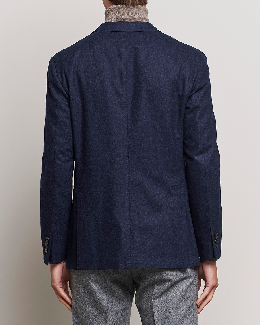 Homme | Blazers | Boglioli | K Jacket Washed Flannel Blazer Navy