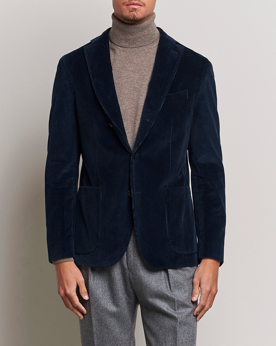 Homme | Blazers | Boglioli | K Jacket Corduroy Blazer Navy