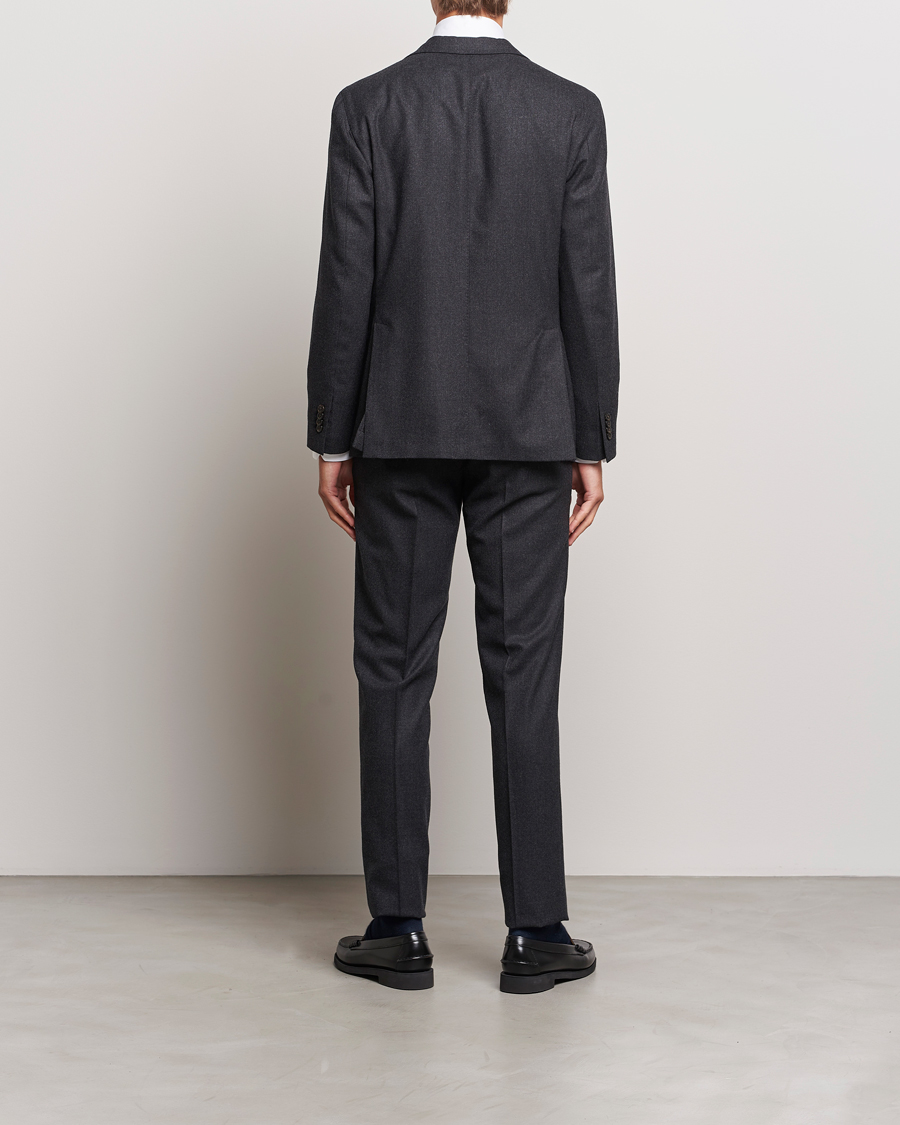 Heren | Pakken | Boglioli | K Jacket Light Flannel Suit Dark Grey