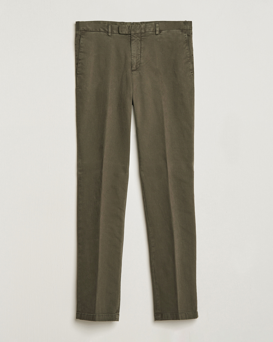 Homme | Pantalons | Boglioli | Cotton Twill Trousers Brown