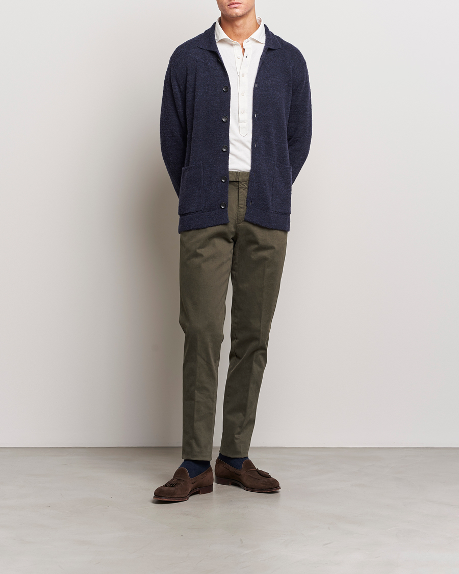 Homme | Pantalons | Boglioli | Cotton Twill Trousers Brown