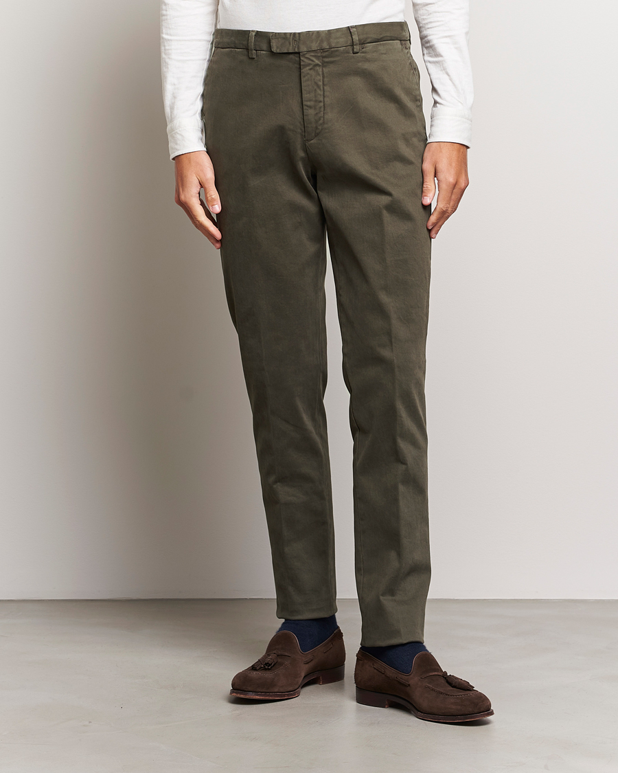 Homme | Pantalons | Boglioli | Cotton Twill Trousers Brown