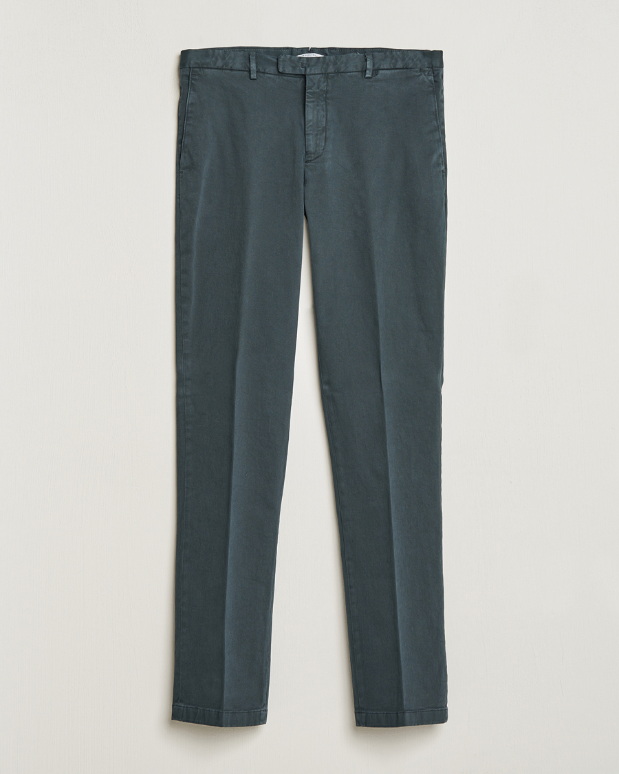 Homme | Pantalons | Boglioli | Cotton Twill Trousers Navy