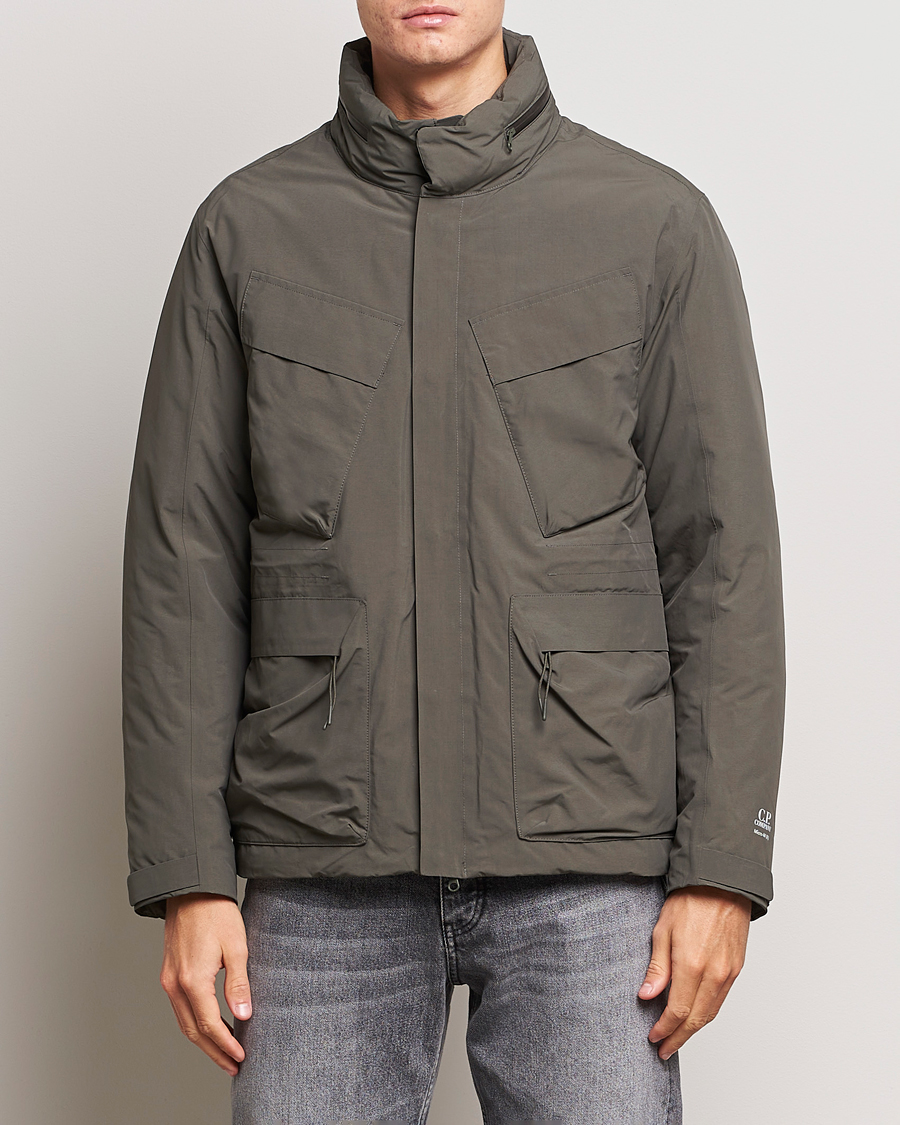 Homme | Manteaux Et Vestes | C.P. Company | Micro M Re-Cycled Padded Field Jacket Olive
