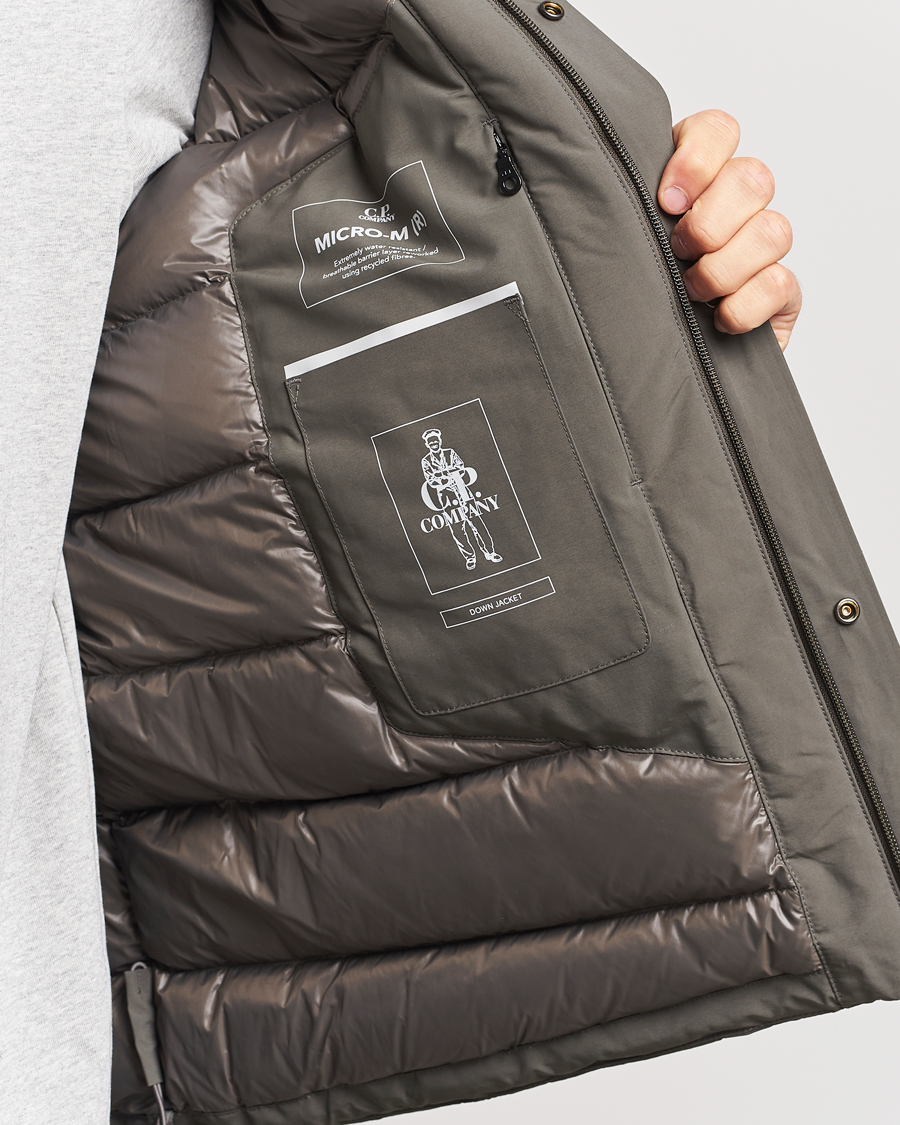 Homme | Manteaux Et Vestes | C.P. Company | Micro M Re-Cycled Padded Field Jacket Olive