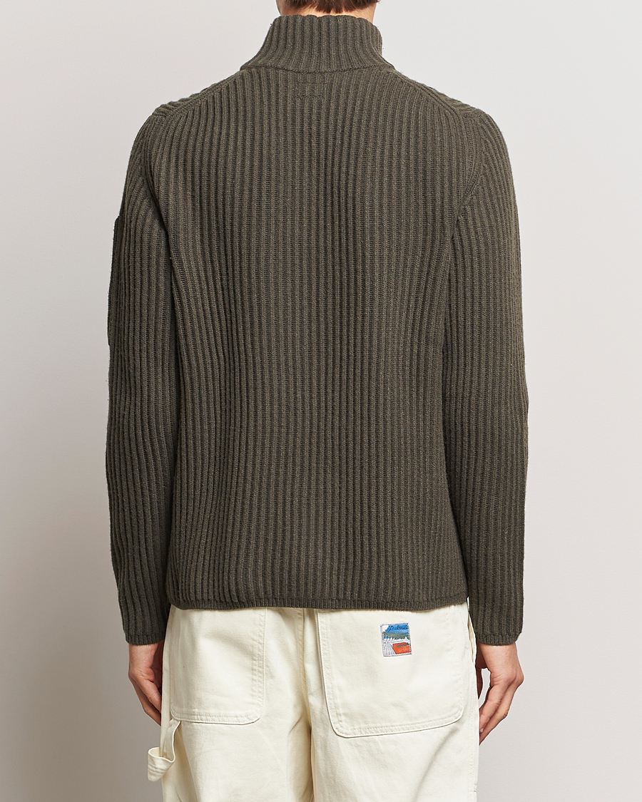 Homme | Pulls Et Tricots | C.P. Company | Heavy Knitted Lambswool Full Zip Olive