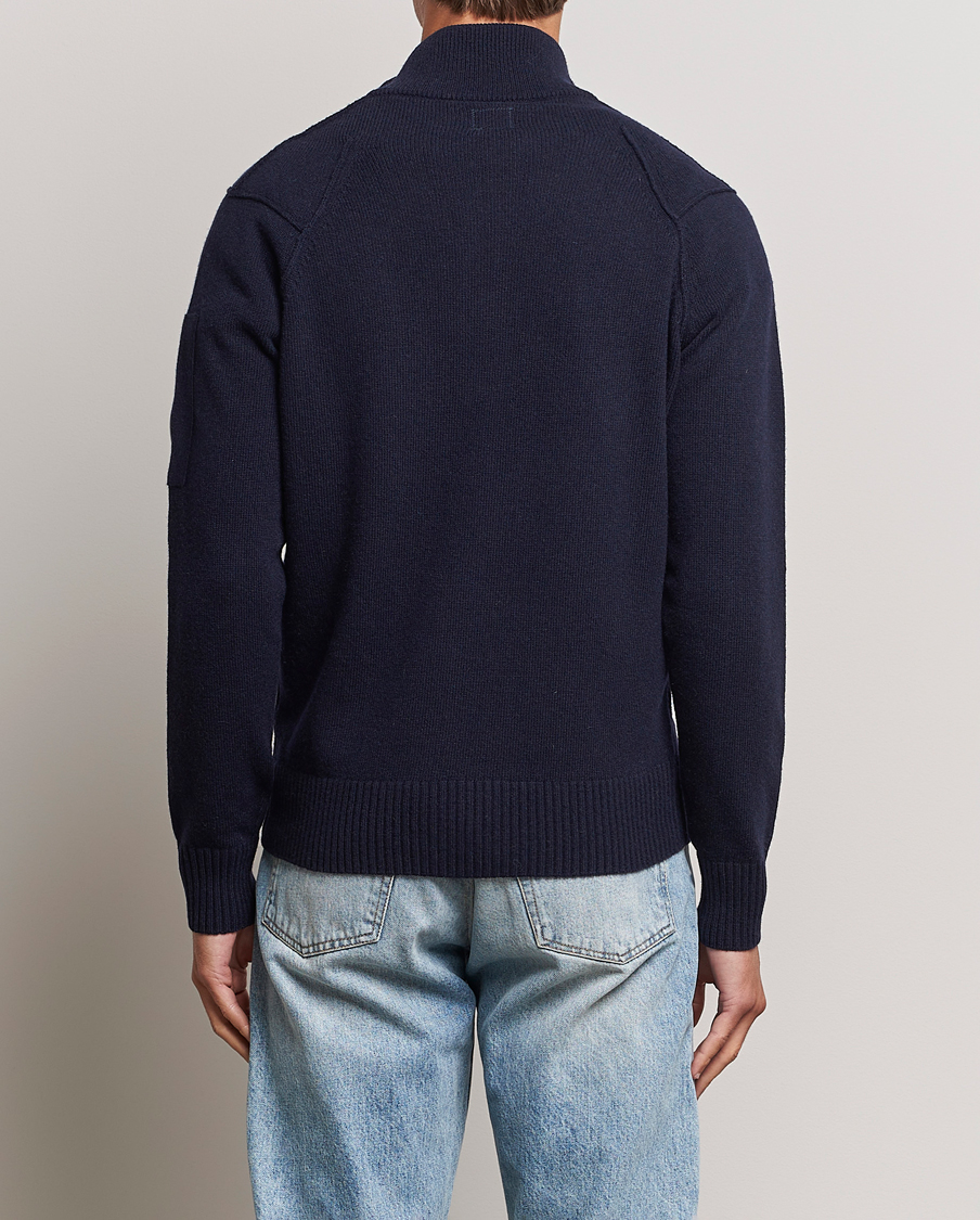 Homme | Pulls Et Tricots | C.P. Company | Lambswool Lens Half Zip Total Eclipse