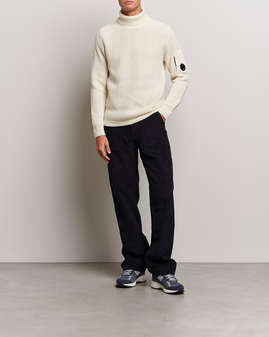Homme | Pulls Et Tricots | C.P. Company | Heavy Knitted Lambswool Rollneck White