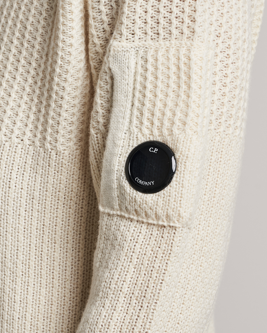 Homme | Pulls Et Tricots | C.P. Company | Heavy Knitted Lambswool Rollneck White
