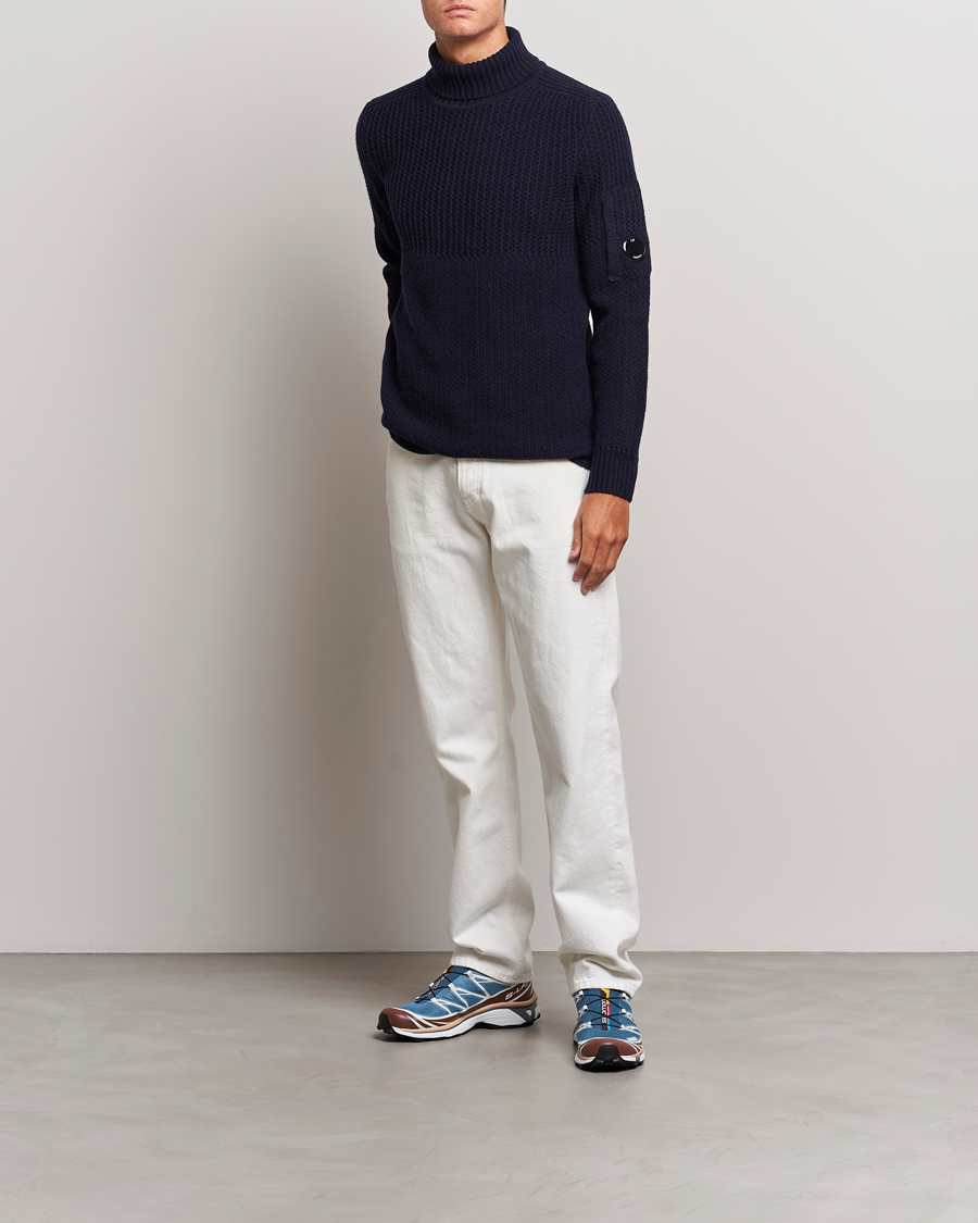 Homme | Pulls Et Tricots | C.P. Company | Heavy Knitted Lambswool Rollneck Total Eclipse