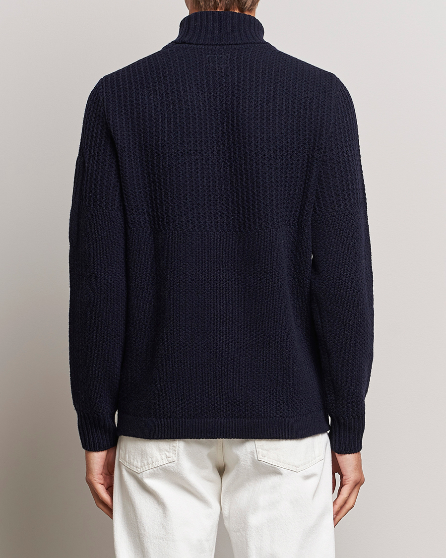 Homme | Pulls Et Tricots | C.P. Company | Heavy Knitted Lambswool Rollneck Total Eclipse