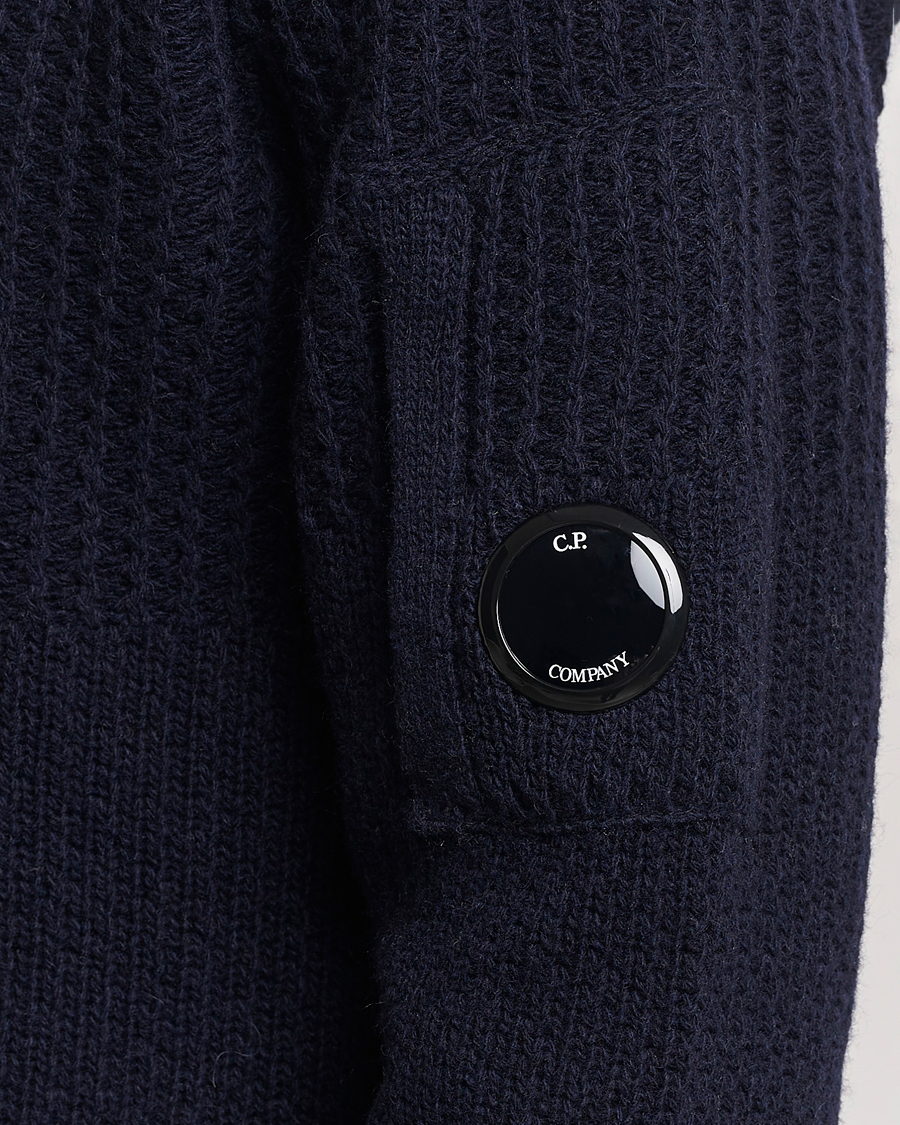 Homme | Pulls Et Tricots | C.P. Company | Heavy Knitted Lambswool Rollneck Total Eclipse