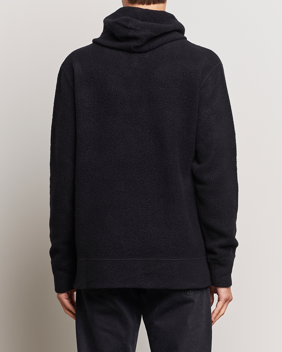 Homme | Pulls Et Tricots | C.P. Company | Wool Polar Fleece Logo Hood Black