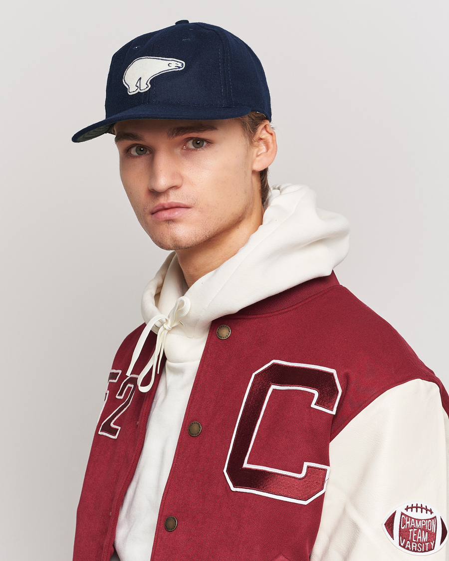 Heren | Ebbets Field Flannels Made in USA Cervezeria Polar 1950 Vintage Ballcap Navy | Ebbets Field Flannels | Made in USA Cervezeria Polar 1950 Vintage Ballcap Navy