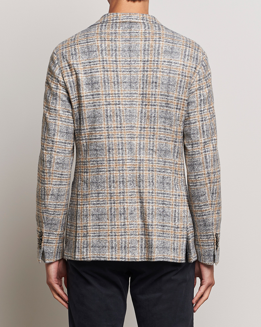 Heren | Blazers | L.B.M. 1911 | Jack Checked Cotton/Wool Jersey Blazer Grey