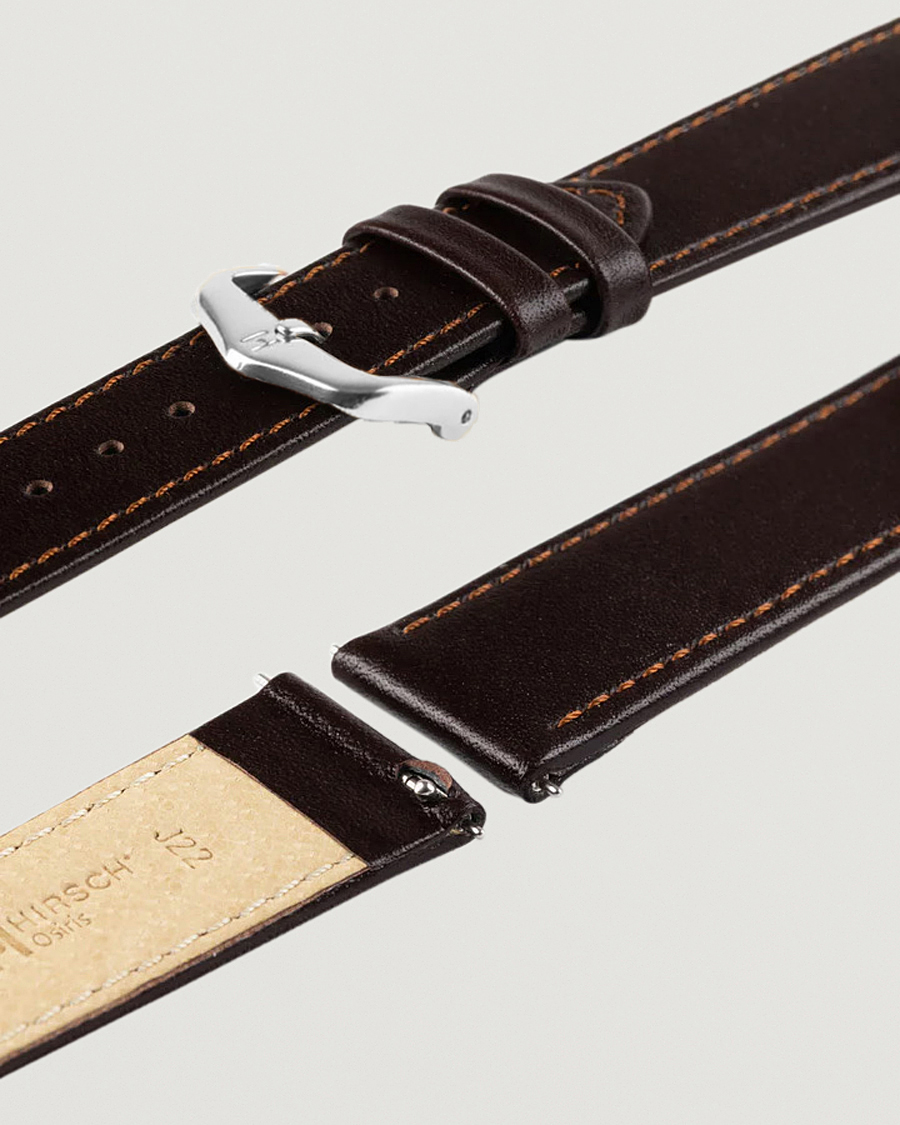 Homme | Bracelets De Montres | HIRSCH | Osiris Calf Leather Watch Strap Brown