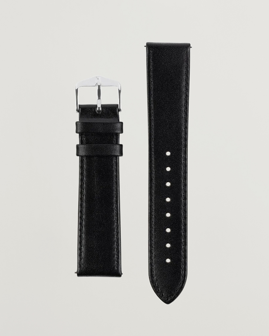 Heren | Horlogebandjes | HIRSCH | Osiris Calf Leather Watch Strap Black