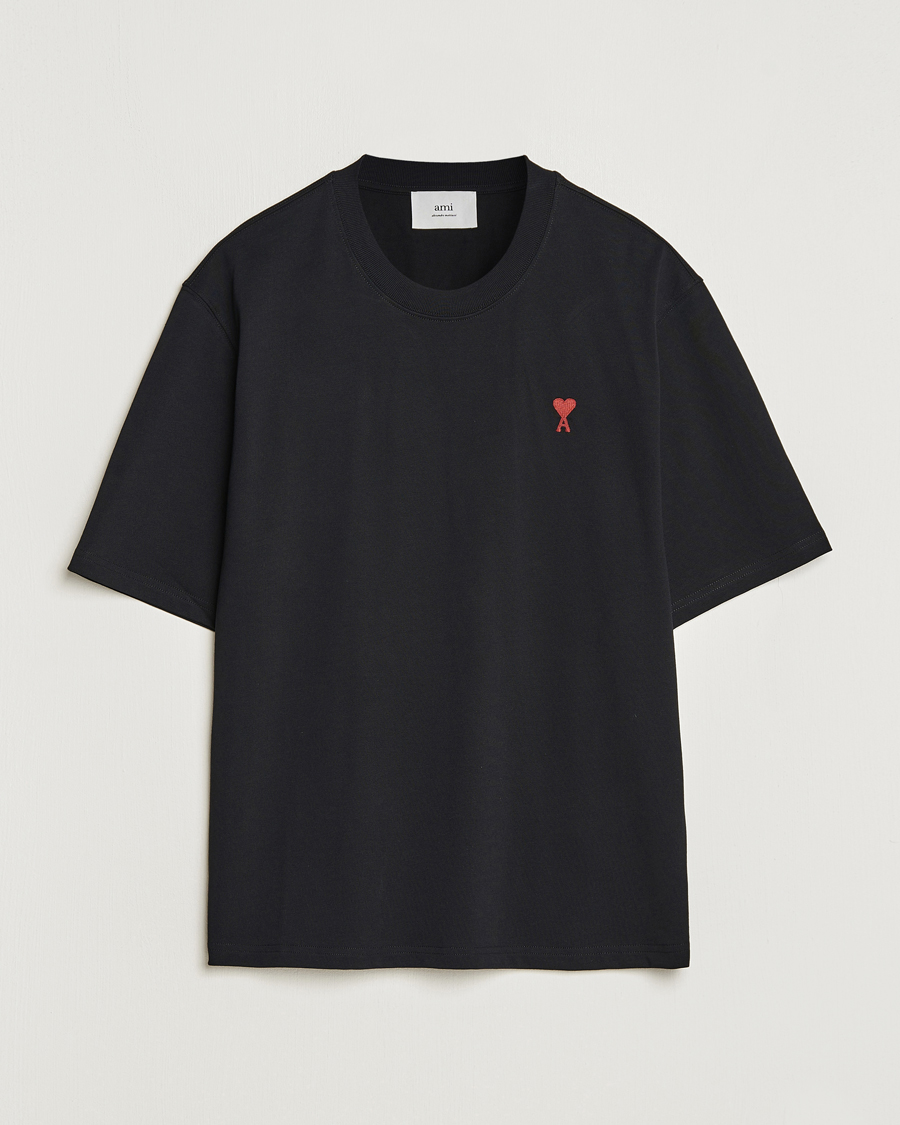 Homme | T-shirts | AMI | Heart Logo T-Shirt Black