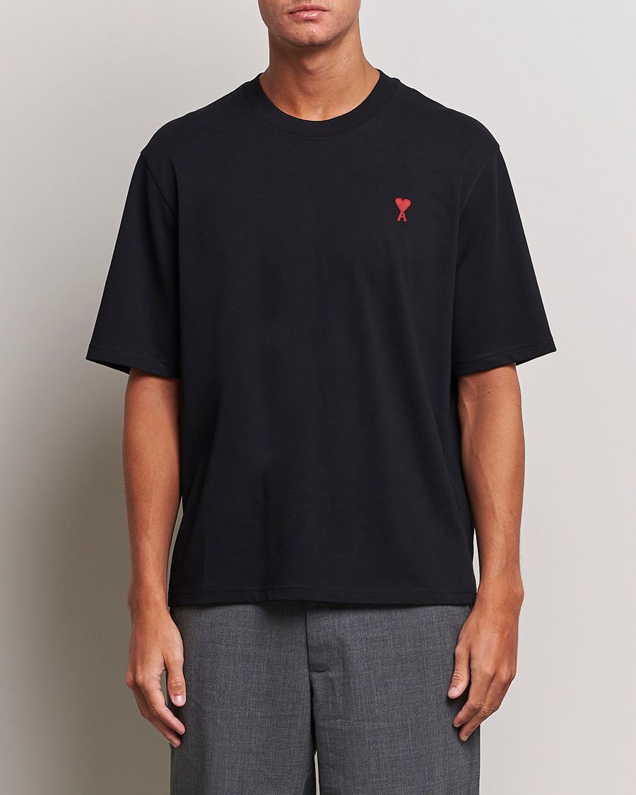 Homme | T-shirts | AMI | Heart Logo T-Shirt Black