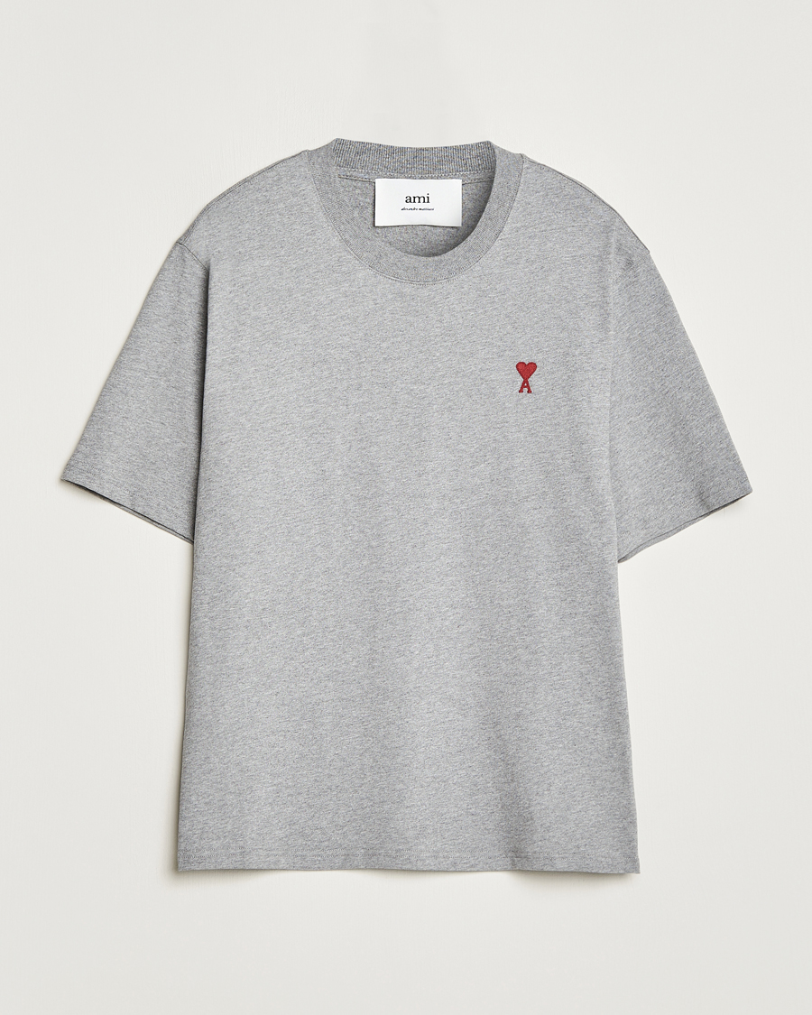 Homme | T-shirts | AMI | Heart Logo T-Shirt Heather Grey