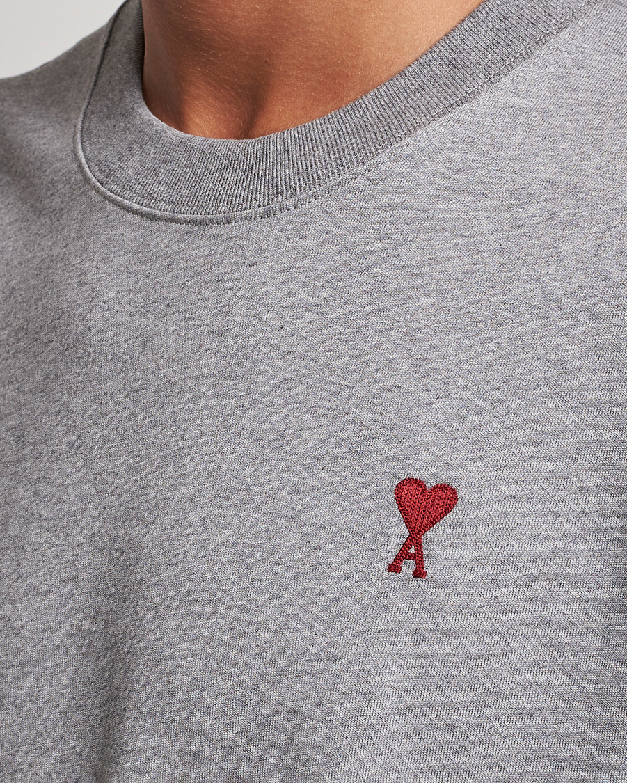 Homme | T-shirts | AMI | Heart Logo T-Shirt Heather Grey