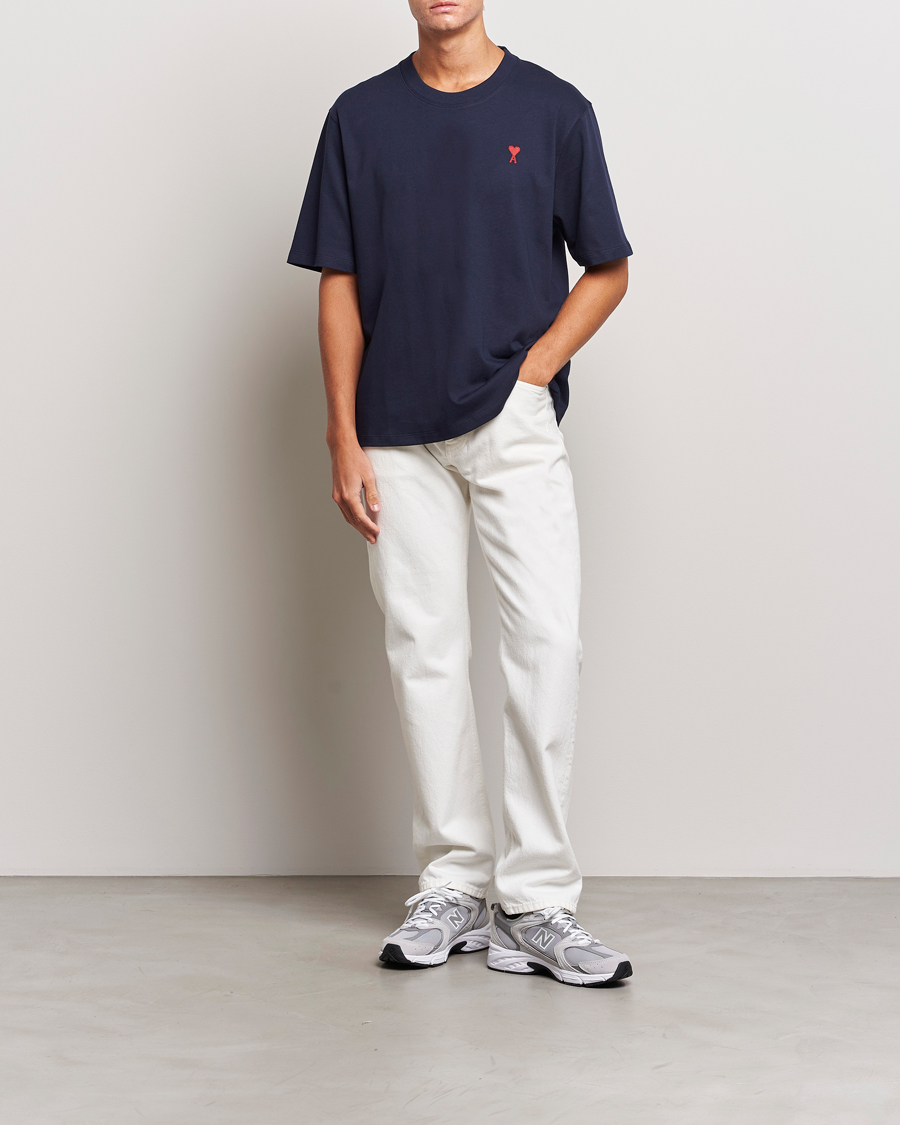 Homme | T-shirts | AMI | Heart Logo T-Shirt Night Blue