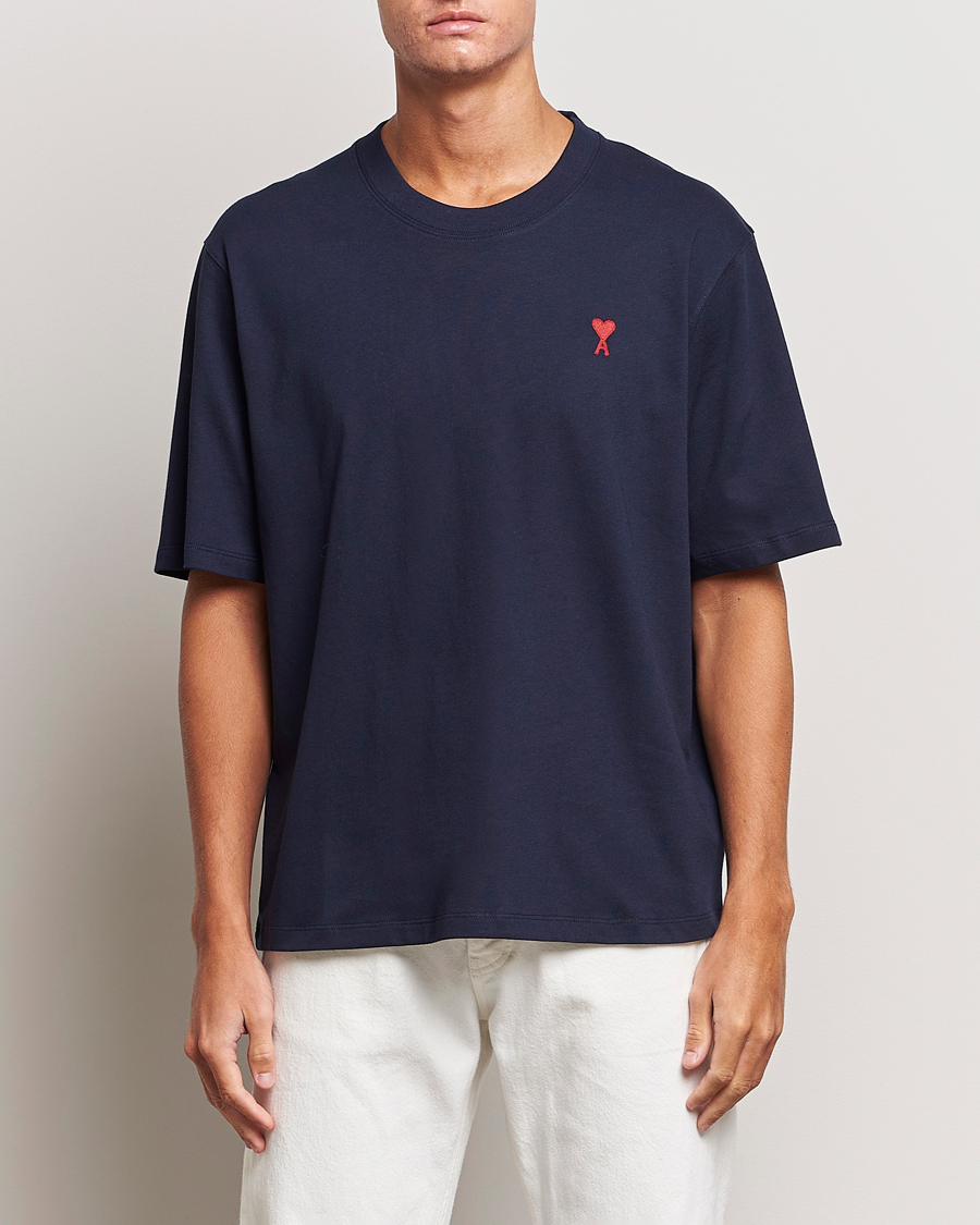 Homme | T-shirts | AMI | Heart Logo T-Shirt Night Blue