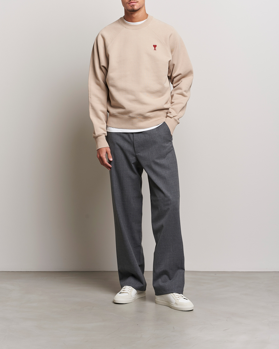 Homme | Pulls Et Tricots | AMI | Heart Logo Sweatshirt Beige