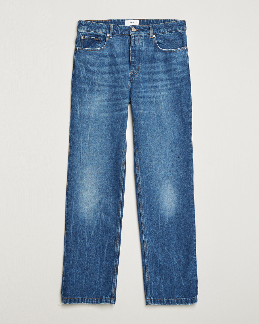 Homme | Jeans | AMI | Straight Fit Jeans Used Blue