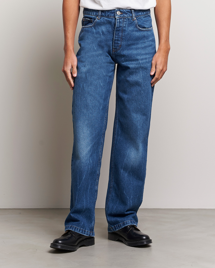 Homme | Jeans | AMI | Straight Fit Jeans Used Blue