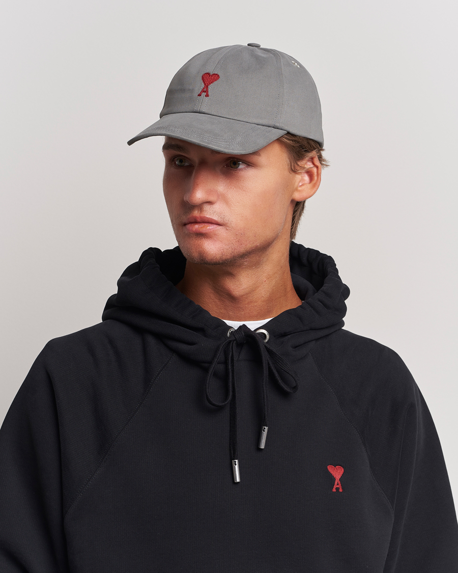 Homme | AMI Heart Logo Cap Mineral Grey | AMI | Heart Logo Cap Mineral Grey