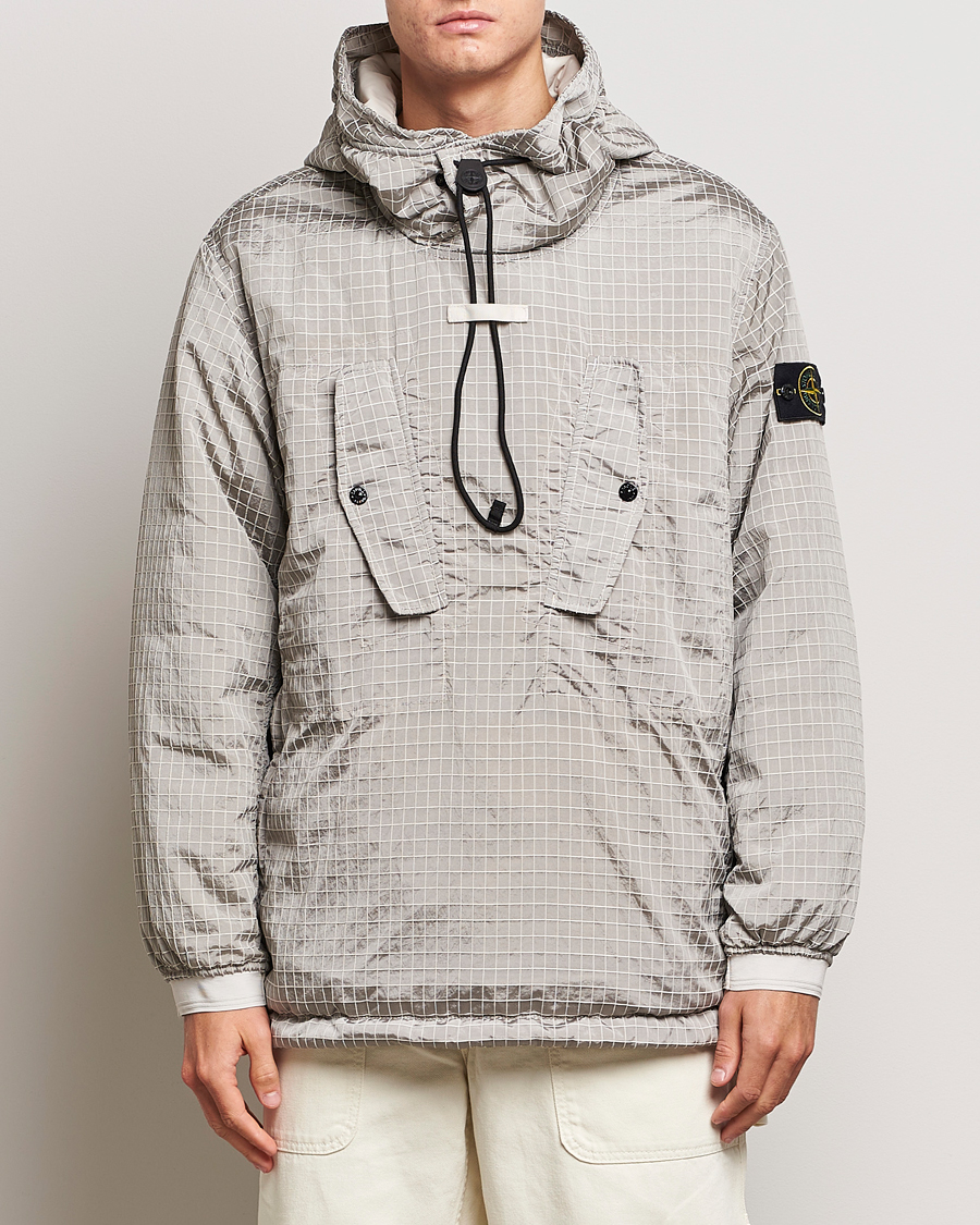 Homme | Manteaux Et Vestes | Stone Island | Garment Dyed Macro Ripstop Anorak Plaster