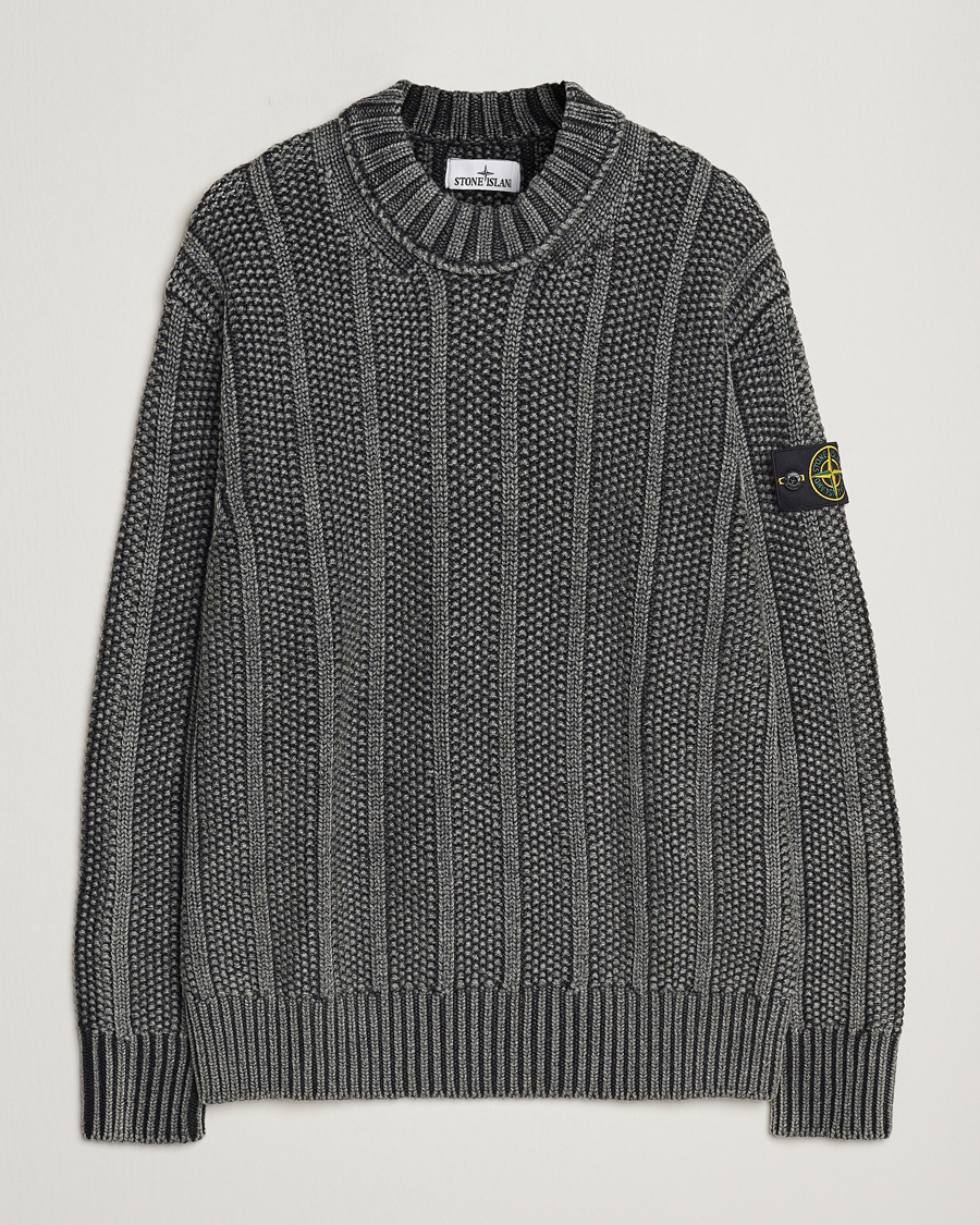 Homme | Pulls Et Tricots | Stone Island | Knitted Wool Crewneck Black