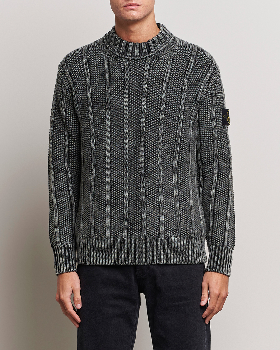 Homme | Pulls Et Tricots | Stone Island | Knitted Wool Crewneck Black