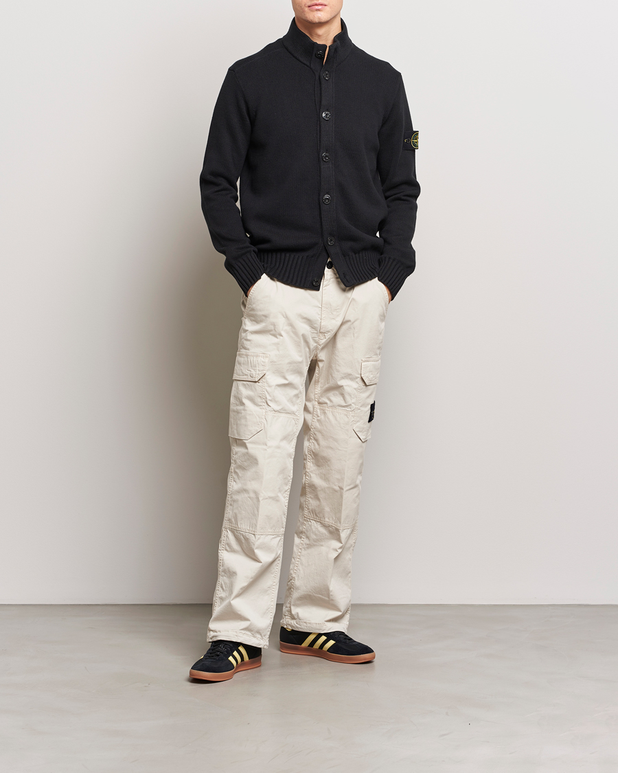 Homme | Pulls Et Tricots | Stone Island | Winter Cotton Cardigan Black