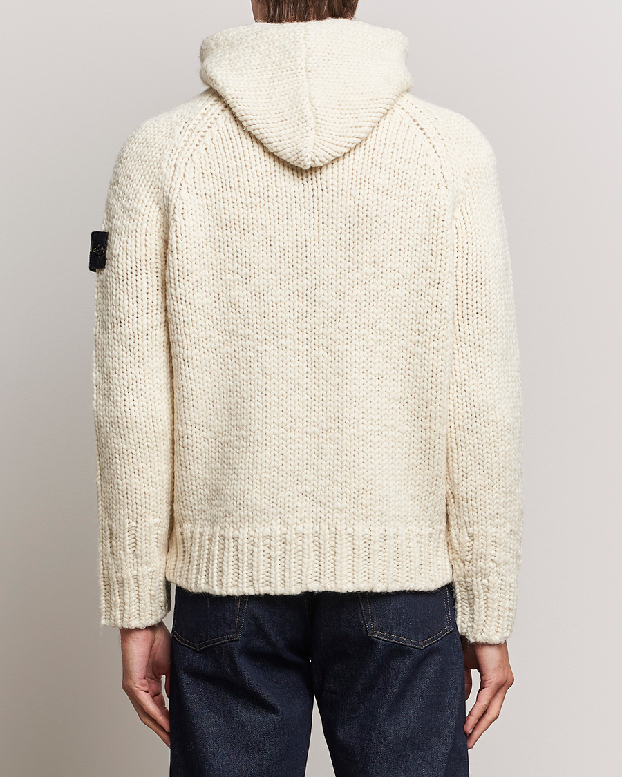 Homme | Pulls Et Tricots | Stone Island | Pure Wool Handmade effect Zip Cardigan Plaster