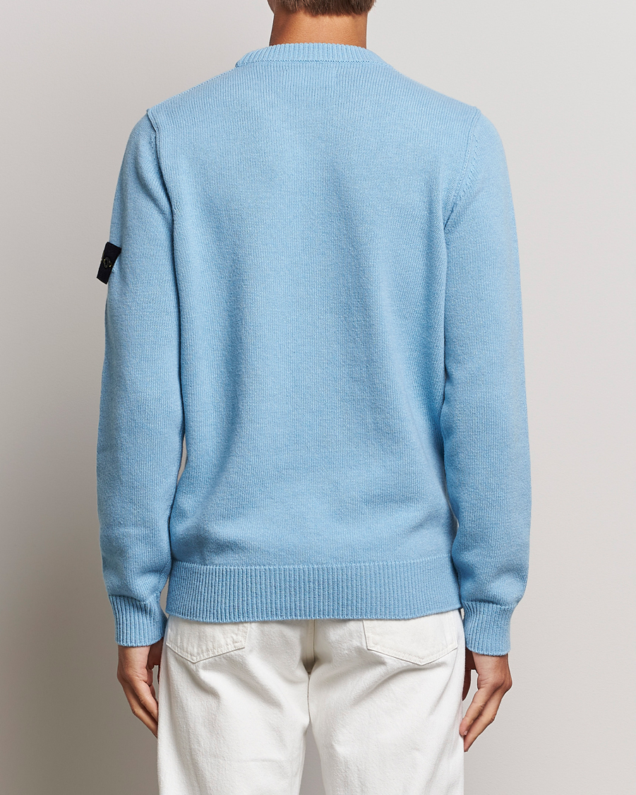 Homme | Pulls Et Tricots | Stone Island | Knitted Lambwool Sweater Sky Blue