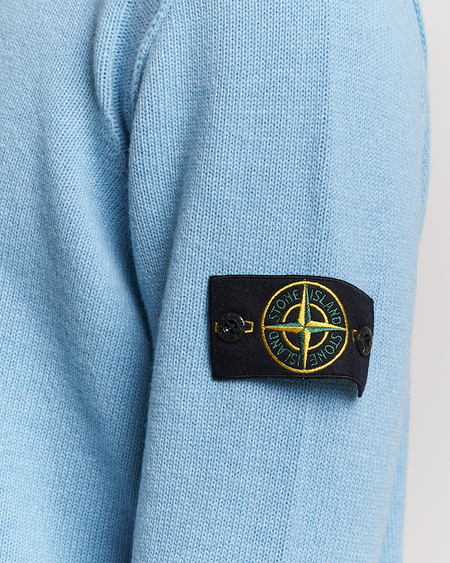 Homme | Pulls Et Tricots | Stone Island | Knitted Lambwool Sweater Sky Blue