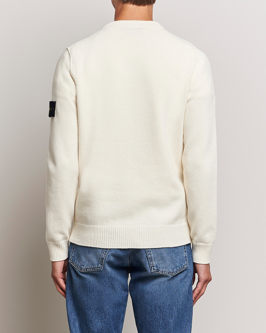 Homme | Pulls Et Tricots | Stone Island | Knitted Lambwool Sweater Natural