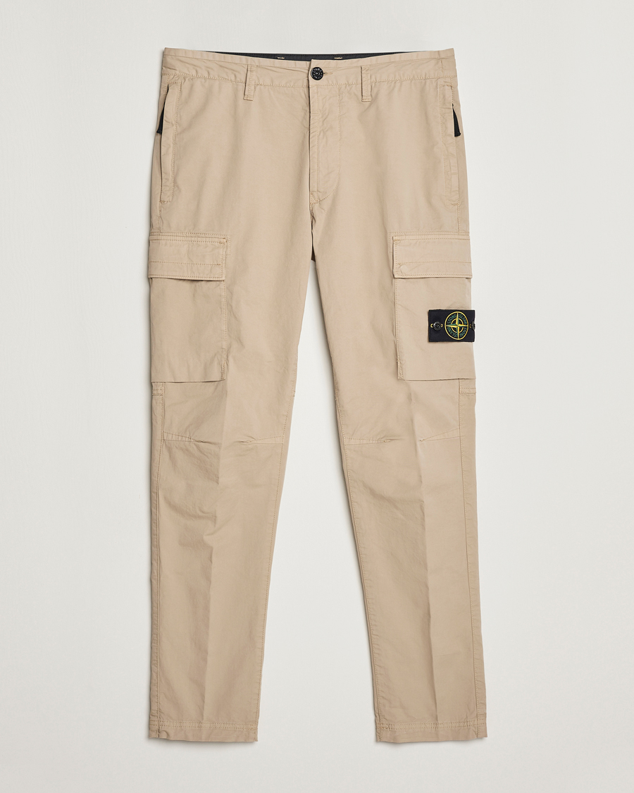 Homme | Pantalons | Stone Island | Stretch Cotton Gabardine Trousers Sand