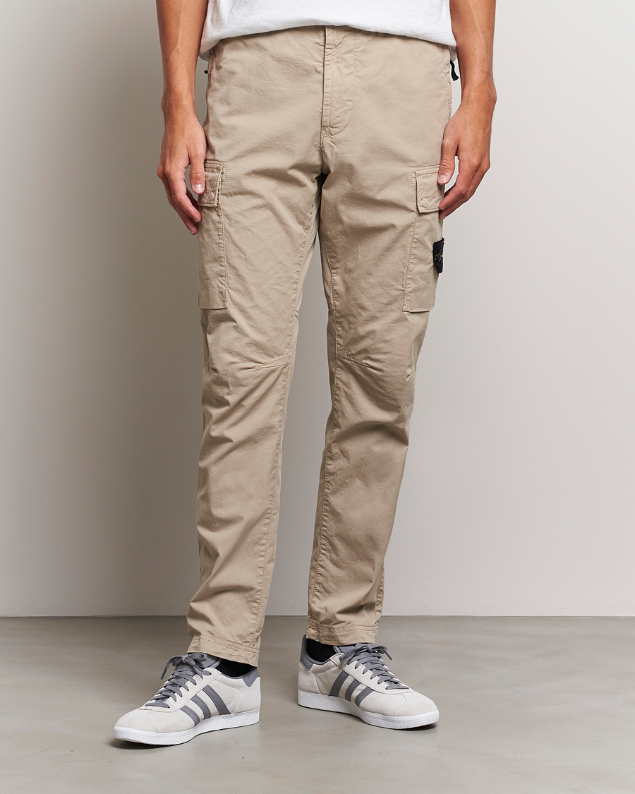Homme | Pantalons | Stone Island | Stretch Cotton Gabardine Trousers Sand