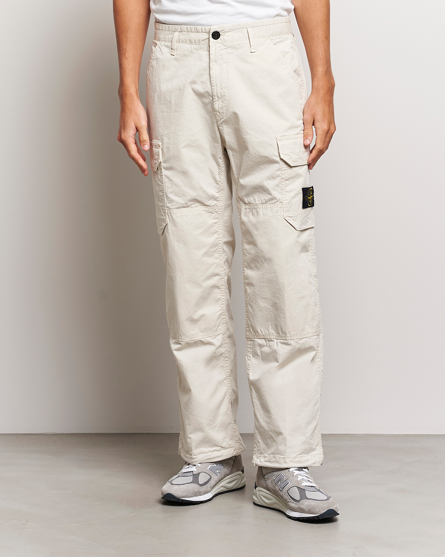 Homme | Pantalons | Stone Island | Stretch Cotton Gabardine Cargo Pants Plaster