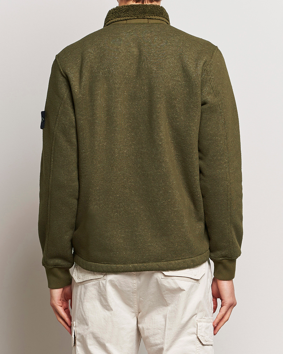 Homme | Pulls Et Tricots | Stone Island | Garment Dyed Terry Fleece Full Zip Olive