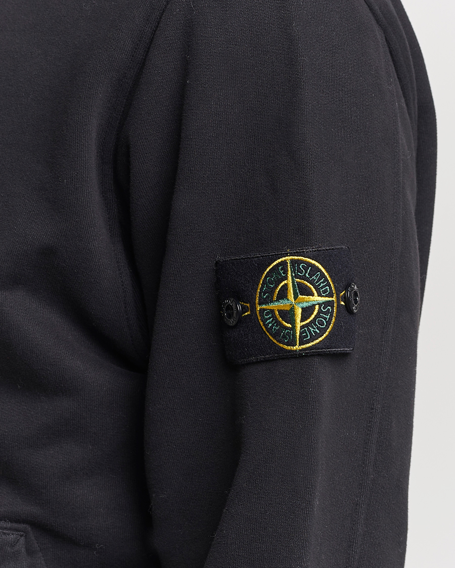 Homme | Pulls Et Tricots | Stone Island | Garment Dyed Fleece Hooded Full Zip Black