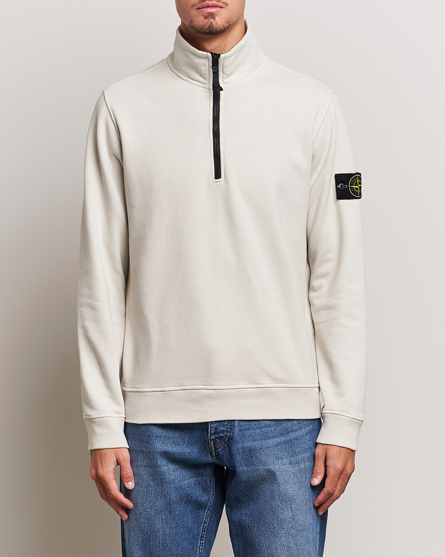 Homme | Pulls Et Tricots | Stone Island | Garment Dyed Fleece Half Zip Plaster