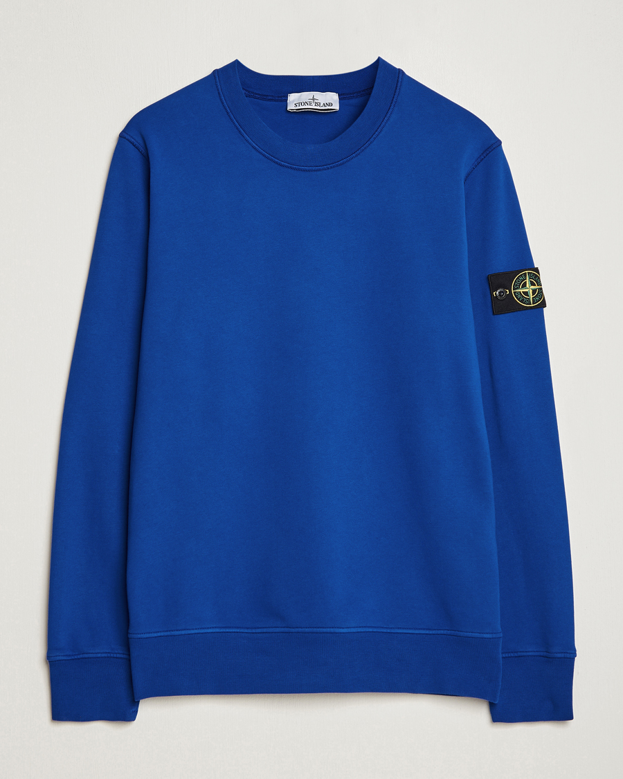 Homme | Pulls Et Tricots | Stone Island | Garment Dyed Fleece Sweatshirt Bright Blue
