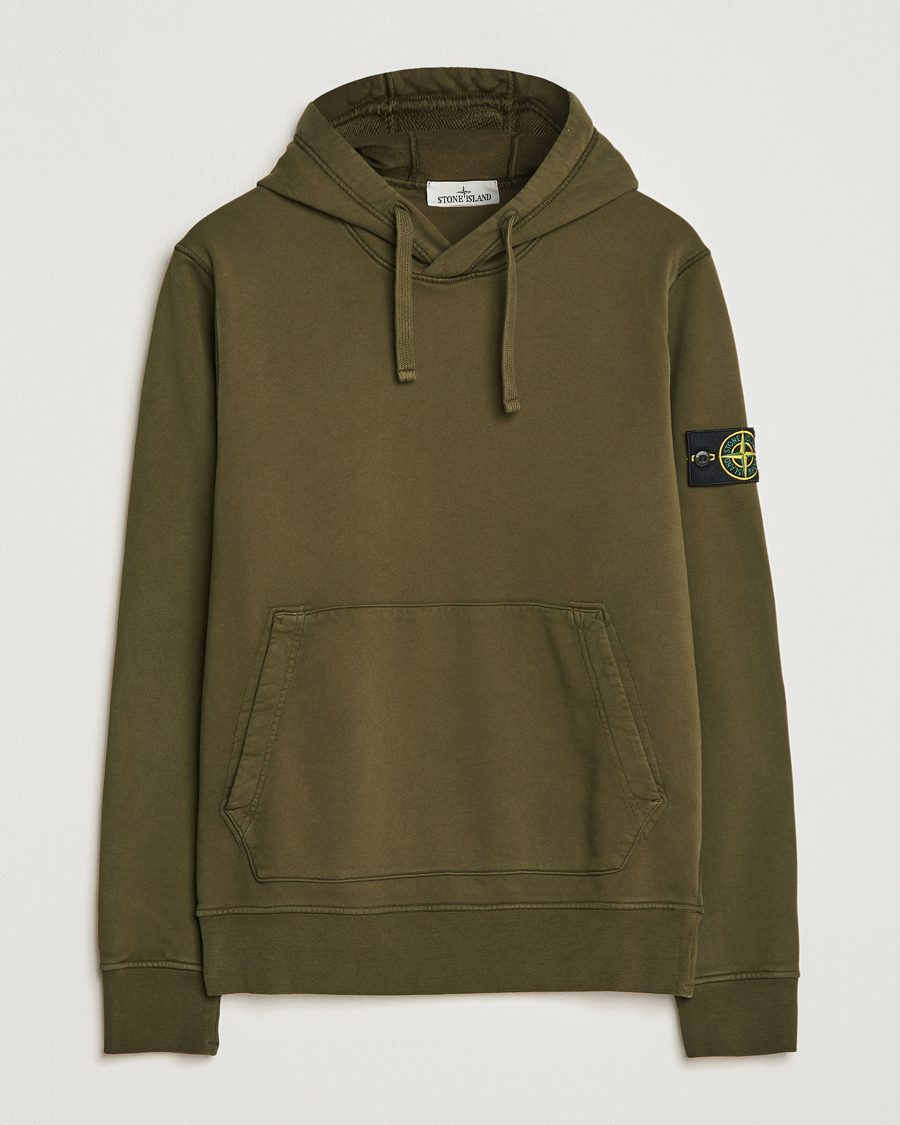 Homme | Pulls Et Tricots | Stone Island | Garment Dyed Fleece Hood Olive
